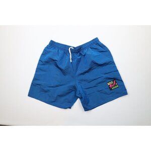 Vintage 90s Surf Style Mens XL Spell Out Monochrome Nylon Surfing Shorts USA